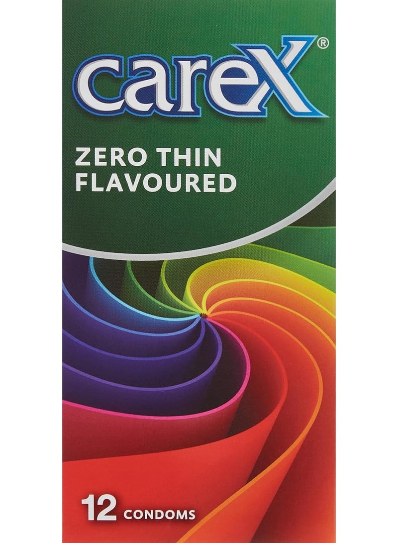 careX Zero Thin Flavoured Condoms 12 Pcs - Image 1